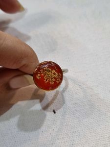 Red Resin Flower Ring