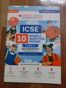 Icse 10 Geography Oswaal Sample Paper