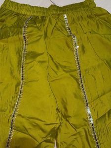 Olive Green Embellished Dhoti Pants 28 to 32