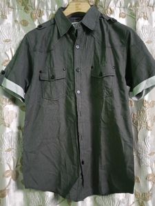 Men's Grey Casual Shirt