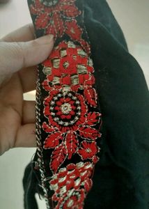 Embroidered Black Blouse