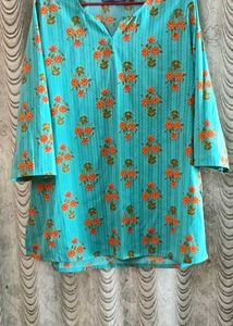 Floral Print Short Kurti