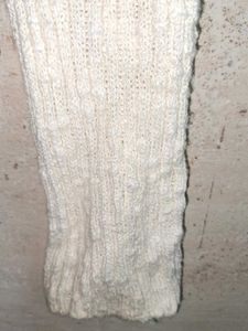 Cream Ribbed Knit Button-Up Cardigan