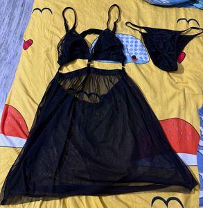Black Sheer Lingerie Set