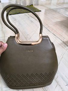 Chic Olive Green Handbag