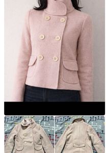Chic Pink Double-Breasted coat