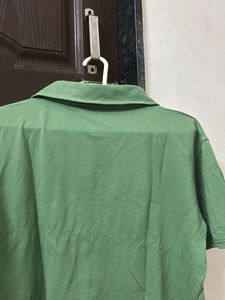 Green Polo T-Shirt with Deer Logo