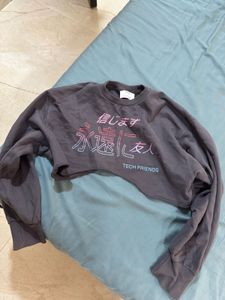 Cropped Graphic Sweatshirt