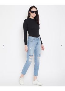 Madame Ripped Graphic Print Jeans
