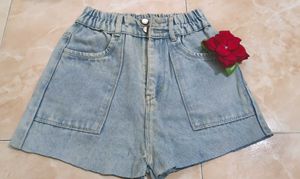 Light Wash Denim Shorts