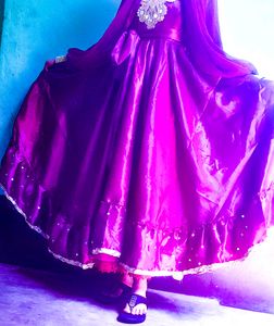 Beautiful Handmad only gown with stylish sleeves