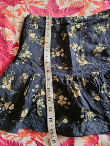 Floral Print Dress with Matching Skirt
