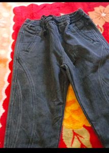 Vintage Wash Denim Joggers