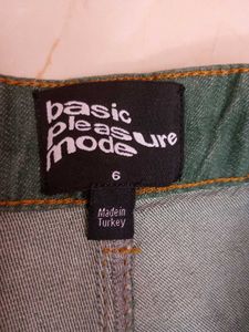 made in Turkey Wide Leg baggy Jeans green