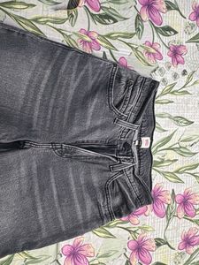 Levi's Grey Wash Wide Leg Jeans