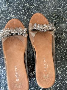 Amazon Sparkling Embellished Flat Sandals