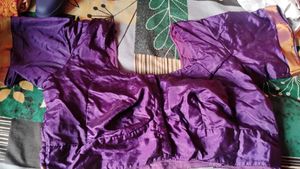 Elegant Purple Silk Blouse