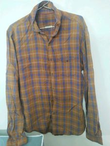 Brown Plaid Casual Shirt