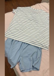 Cute Savana Striped Nightsuit Set