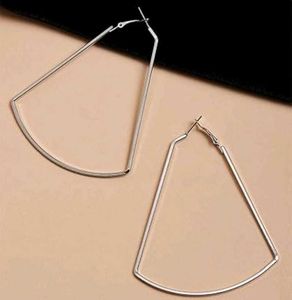 Geometric Triangle Hoop Earrings