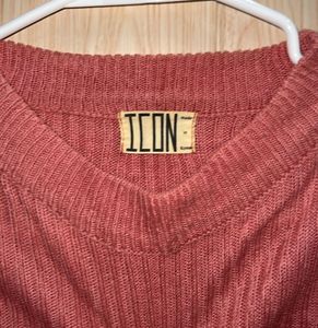 Pink Ribbed Korean Knit Bell Sleeve Top