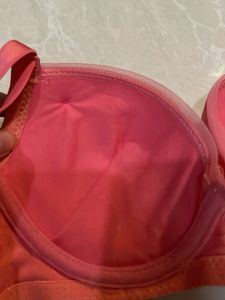 Pink Padded Bra with Bow Detail