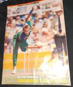 1990s Sportstar Cricket Poster - Allan Donald