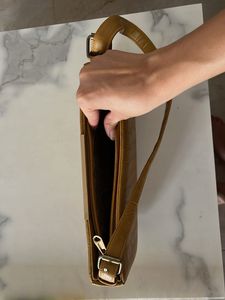 Stylish Mustard Croc Embossed Shoulder Bag