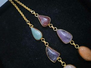 Real Crystal Gemstone Statement Necklace