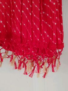 New Red Full Length Dupatta