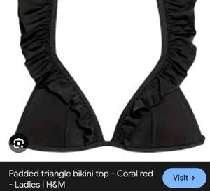 Chic Black Ruffled Bikini set