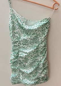 reduced price Chic One-Shoulder Floral Ruched Dres