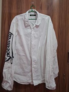 Men's White 'Speedway' Graphic Shirt🌼🤍