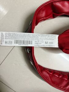 Red Studded Hobo Bag
