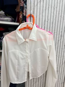 Chic White Collared Shirt