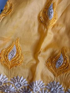 Beautiful Yellow Embroidered Kurta