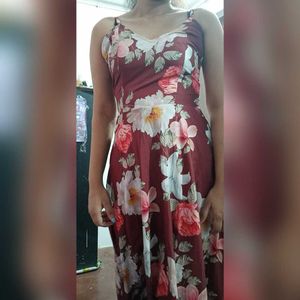 Floral Print Maxi Dress