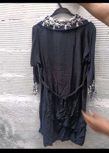New 2XL Black Embroidered Set
