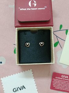 rose gold beautiful heart earring