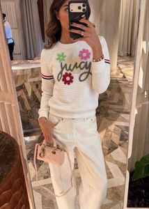 Juicy Couture White Floral Sweatshirt
