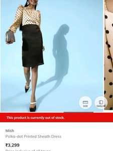 MISH Vintage Polka Dot Satin Midi Dress