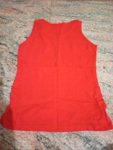 Bright Red Sleeveless Tank Top