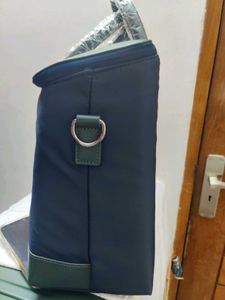 Stylish Navy &amp; Green Duffle/Travel Bag