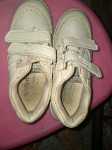 size 10 Cute White Velcro Sneakers