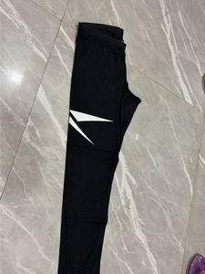 Black Athletic Leggings with White Logo