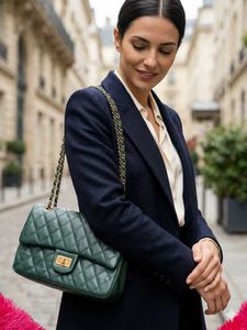 Quilted Green Shoulder Bag