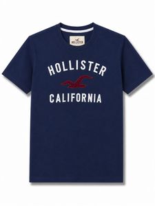 Hollister California Navy Blue Brand Logo T-Shirt