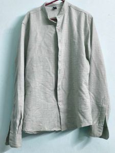 Light Green Band Collar Shirt