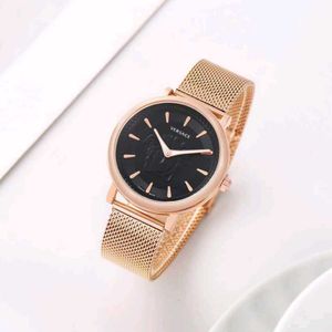 Versace Medusa Rose Gold Mesh Watch