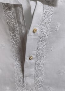 Authentic Lucknowi Gents Kurta In White Colour